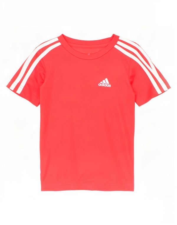 Tricou cu grafic Aeroready Adidas pentru băieți Top 4-5 ani poliester roșu