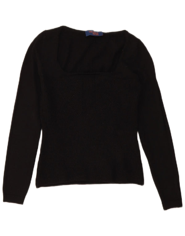 Pulover Trussardi Jeans pentru damă, cu gât de barcă, pulover UK 12 Medium Negru