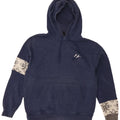Pulover Nike pentru bărbați cu glugă, albastru bleumarin, bumbac Fair Isle