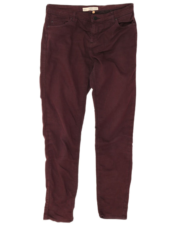 Topshop Blugi Skinny Imbracati pentru Dama Leigh W30 L28 Bumbac Burgundy