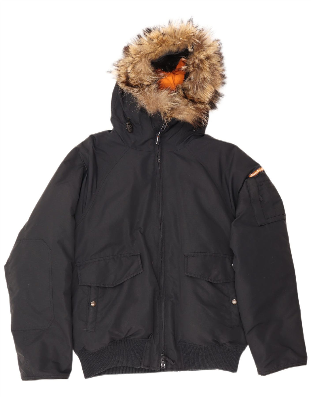 Jachetă bomber căptușită cu glugă pentru bărbați Goose & Gander IT 48 Nylon mediu negru