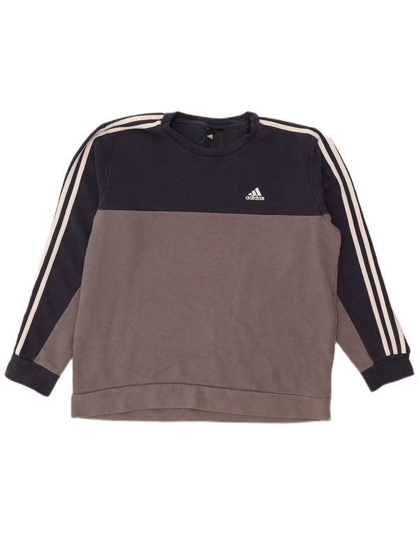 Hanorac pentru bărbați Adidas Jumper XL, gri, bumbac color bloc