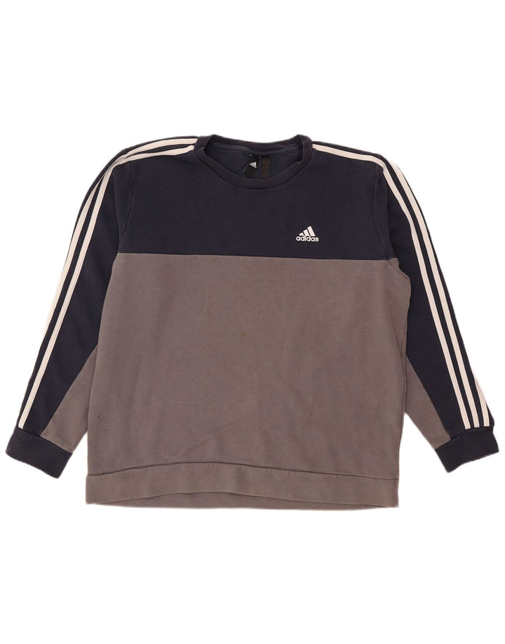 Hanorac pentru bărbați Adidas Jumper XL, gri, bumbac color bloc