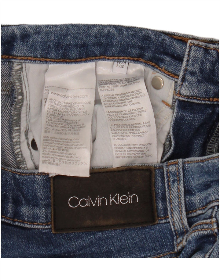 Blugi drepti pentru femei Calvin Klein W26 L26 Bumbac albastru