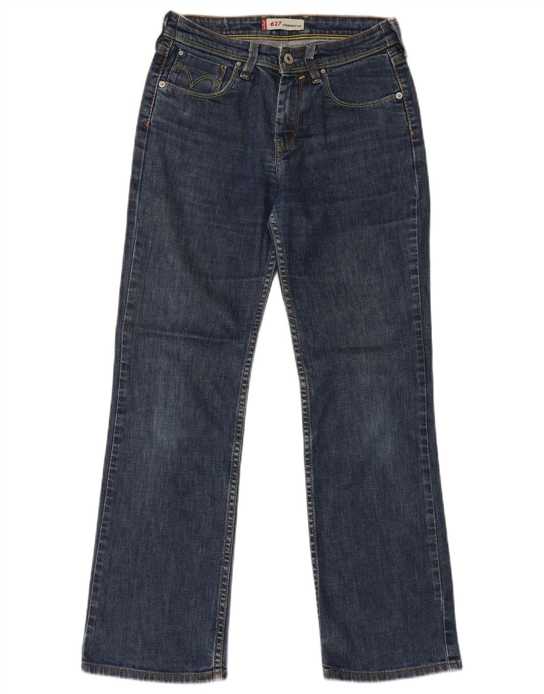Blugi drepti pentru femei Levi's 627 W28 L30 Bumbac albastru