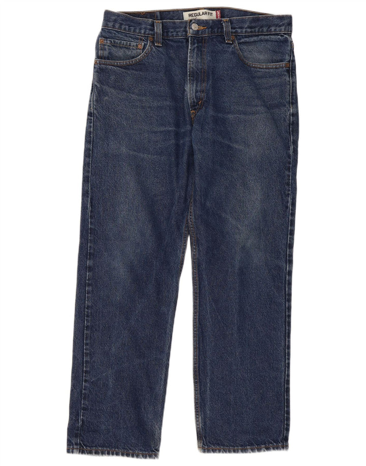 Blugi drepți Levi's 505 Regular Fit W34 L29 Bumbac albastru