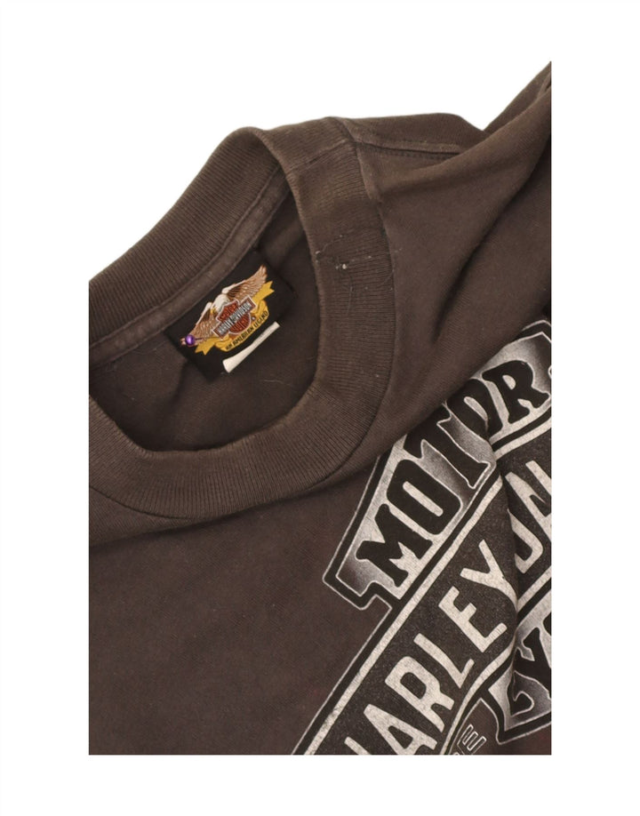 Tricou grafic Harley Davidson pentru bărbați Top din bumbac gri mediu