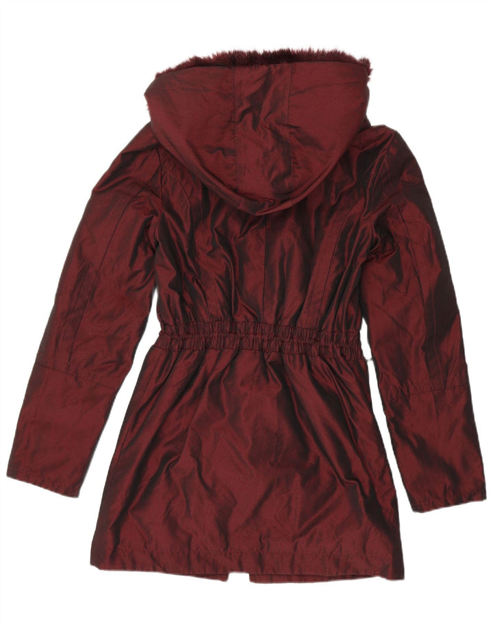 Jachetă parka cu glugă pentru femei Ted Baker Mărimea 1 XS Poliester burgundă