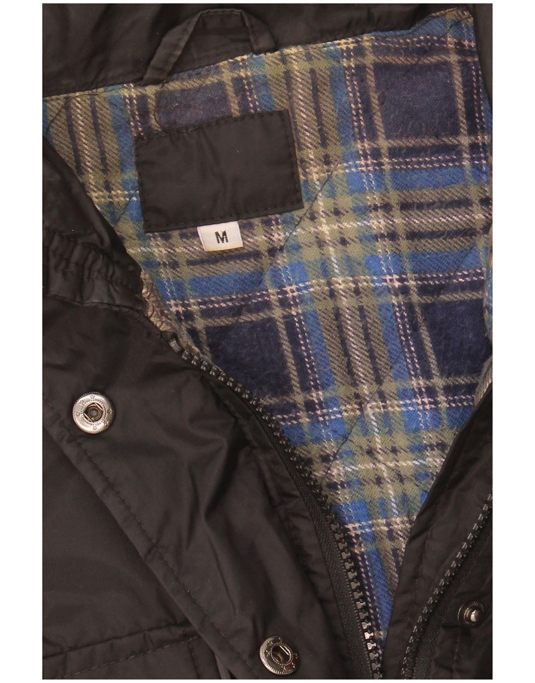 VINTAGE Jachetă utilitare pentru femei UK 14 Medium Black Nylon