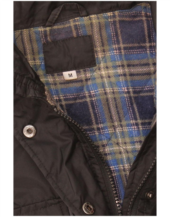 VINTAGE Jachetă utilitare pentru femei UK 14 Medium Black Nylon