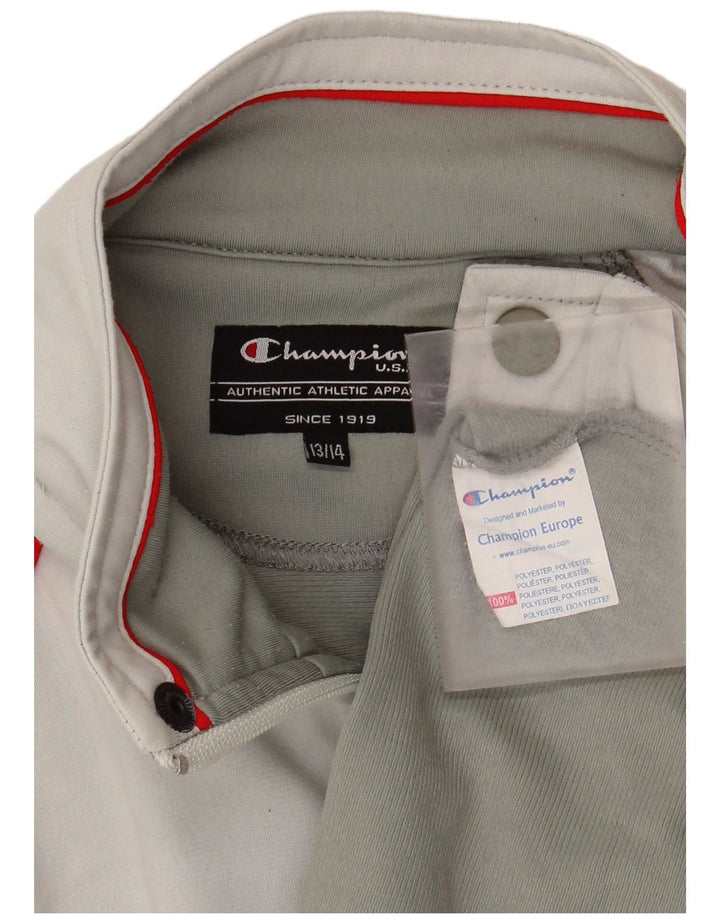 Jachetă de trening pentru băieți Champion 13-14 ani Poliester color bloc de culoare gri