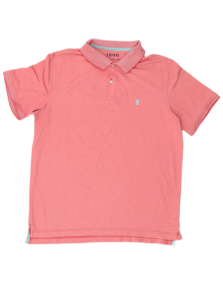 Tricou polo IZOD pentru bărbați, bumbac roz mediu