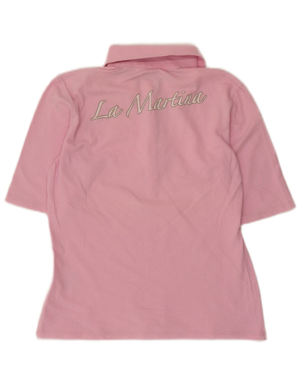 La Martina Tricou Polo pentru Femei IT 44 Medium Roz Bumbac