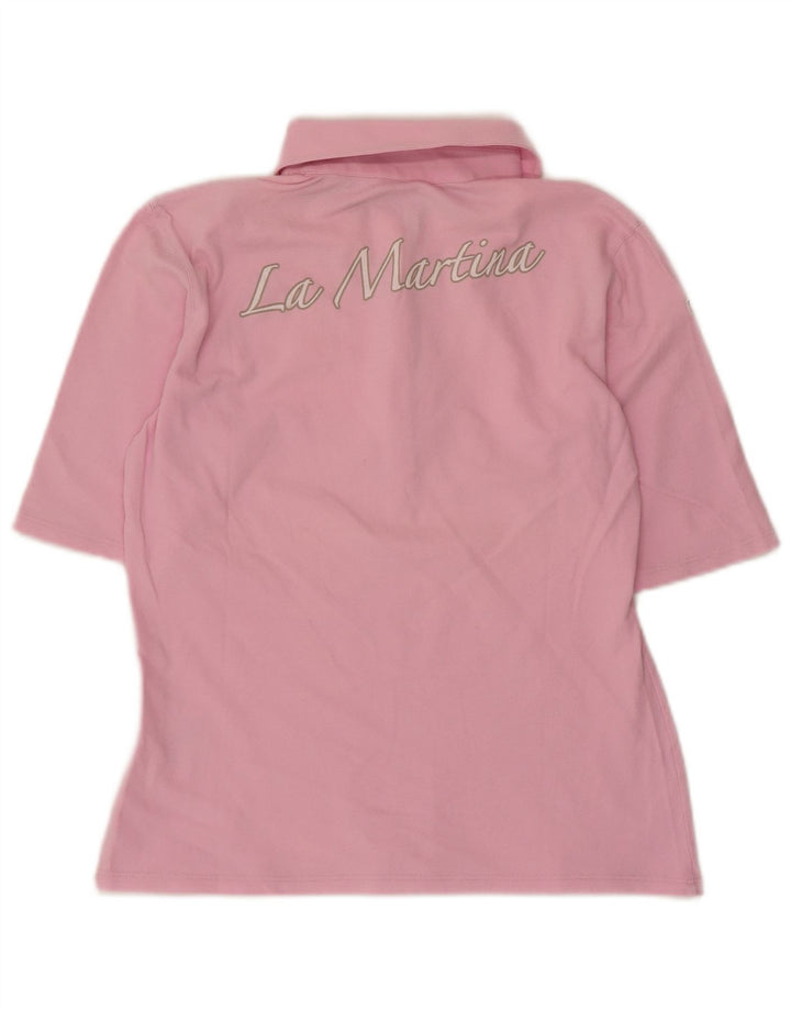 La Martina Tricou Polo pentru Femei IT 44 Medium Roz Bumbac