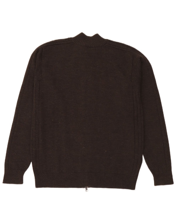 Pulover cardigan pentru bărbați Lacoste Mărimea 6 XL Lână maro