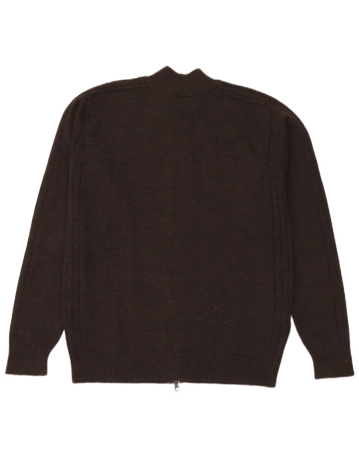 Pulover cardigan pentru bărbați Lacoste Mărimea 6 XL Lână maro