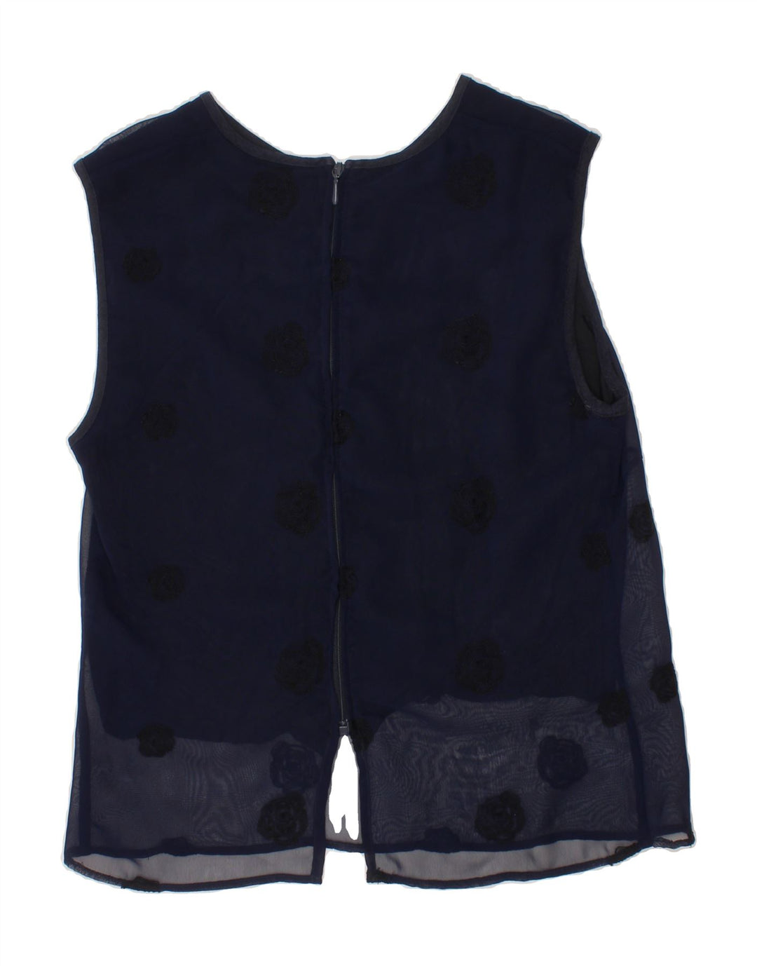 MAGIL Girls Sleeveless Blouse Top 15-16 Years Navy Blue Polyester Vintage Magil and Second-Hand Magil from Messina Hembry 