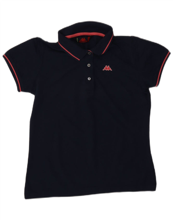Cămașă polo KAPPA pentru femei UK 12 Medium Bluemarin Bumbac