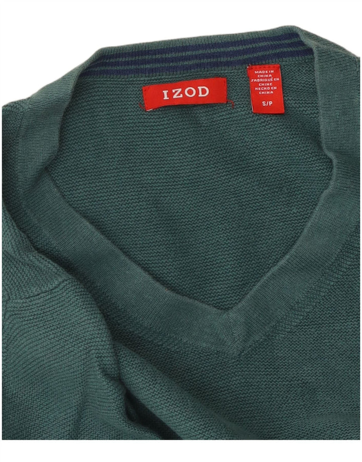 IZOD Pulover cu decolteu în V supradimensionat pentru femei UK 10 Small Green