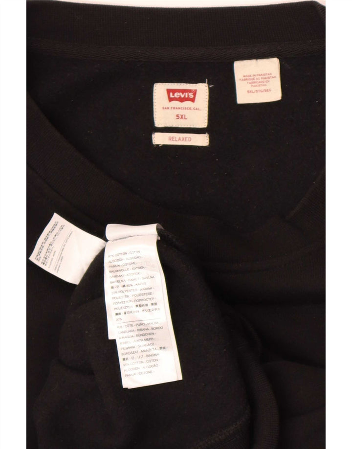 Pulover pentru bărbați Levi's Relaxed Fit, bumbac negru, 5XL