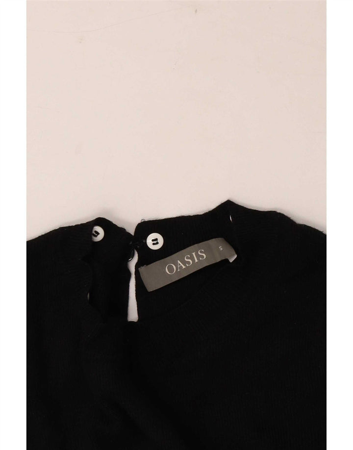 Oasis Top pentru femei cu mâneci 3/4 UK 8 Small Black