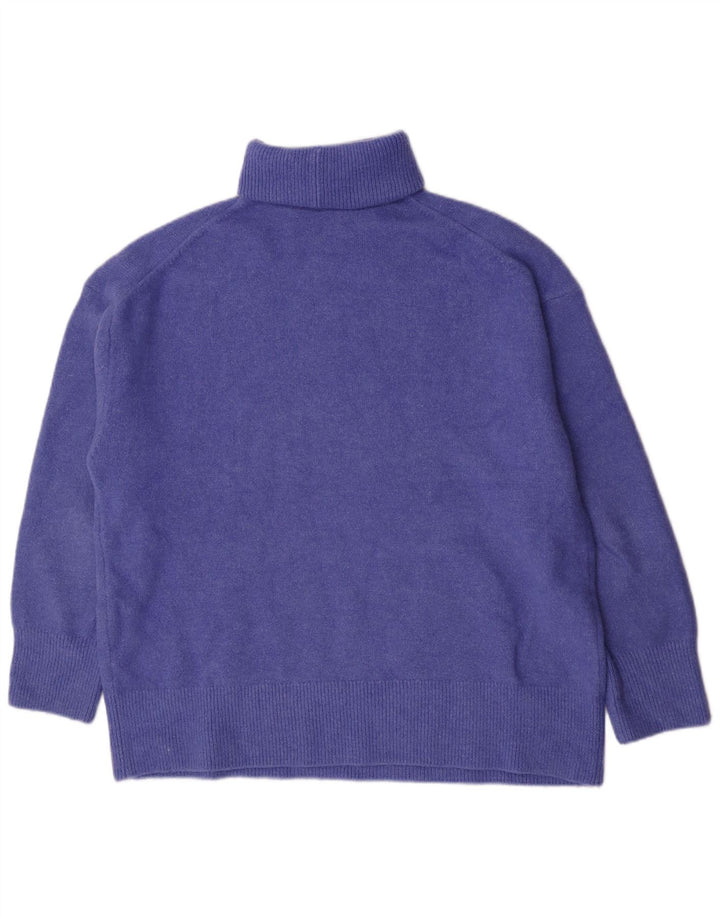 Pulover supradimensionat pentru femei Zara, cu gât rulat, UK 14 Acrilic violet mediu
