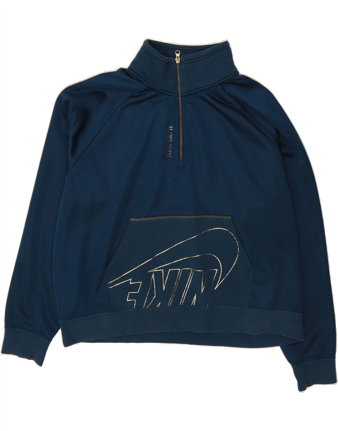 NIKE Womens Oversized Graphic Sweatshirt Jumper UK 18 XL Navy Blue Vintage Nike and Second-Hand Nike from Messina Hembry 