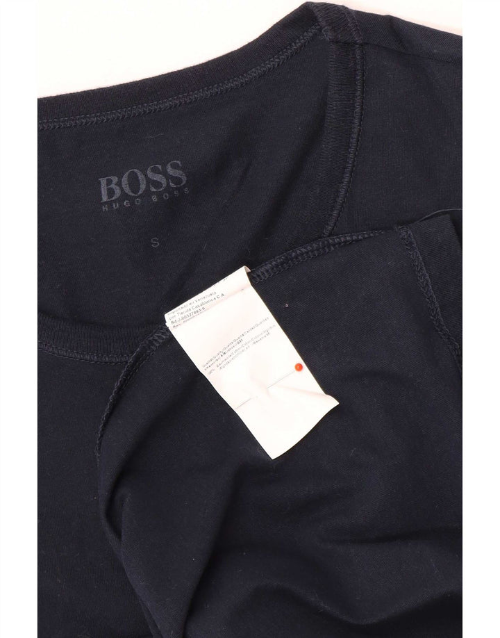 Tricou pentru bărbați Hugo Boss Top mic din bumbac bleumarin