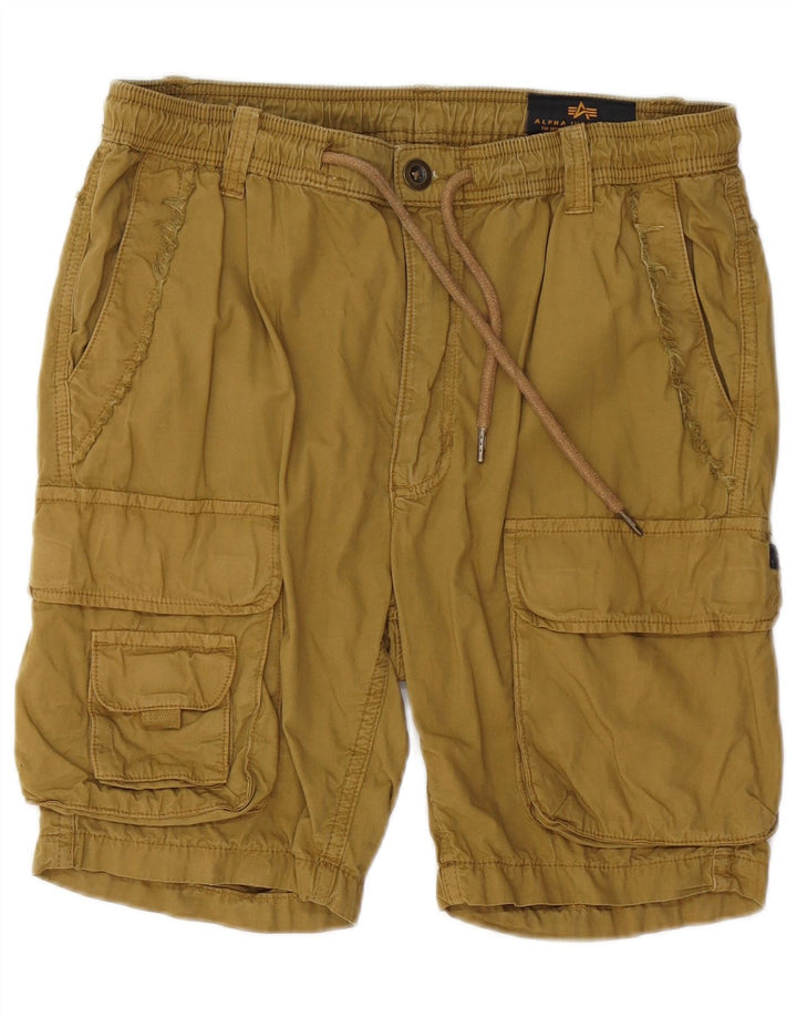 Pantaloni scurti cargo pentru bărbați Alpha Industries W31, bumbac mediu kaki