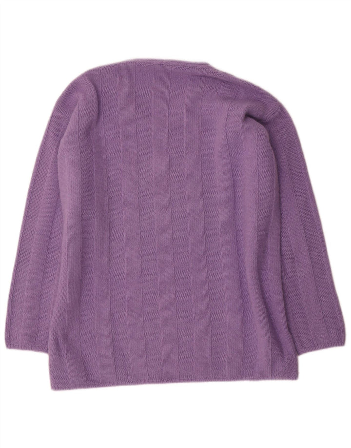Pulover pentru femei Raffaello cu decolteu în V IT 48 XL Lână violet