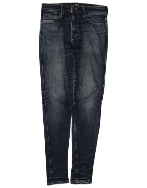 Blugi skinny pentru femei Hollister W30 L30 bumbac bleumarin