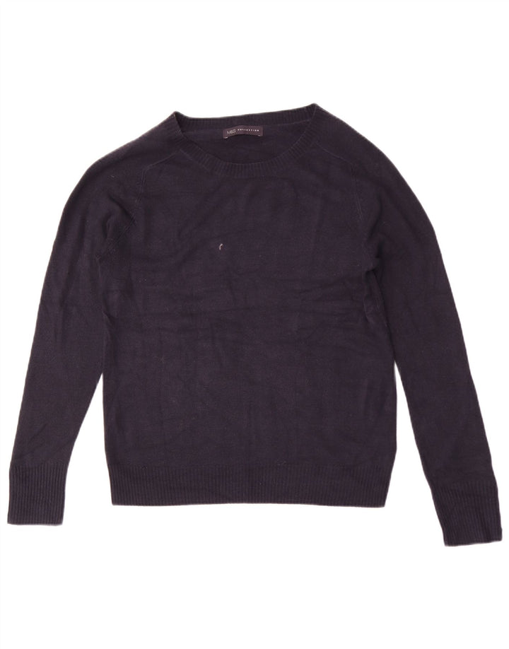 Pulover pentru femei Marks & Spencer cu decolteu cu barca UK 12 Medium Bleumarin
