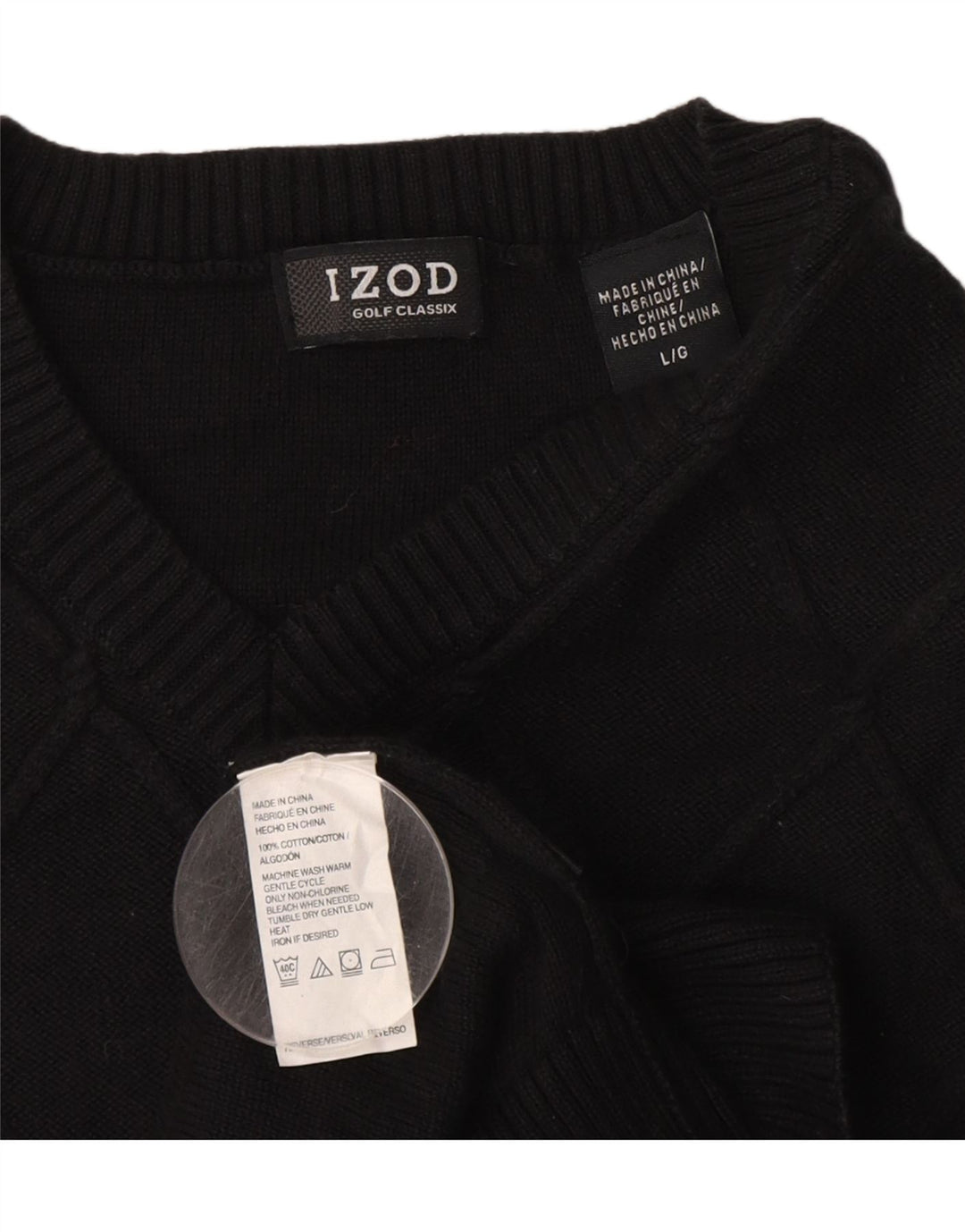 IZOD Vest pentru bărbați Tank Top mare bleumarin Argyle/Diamond Bumbac