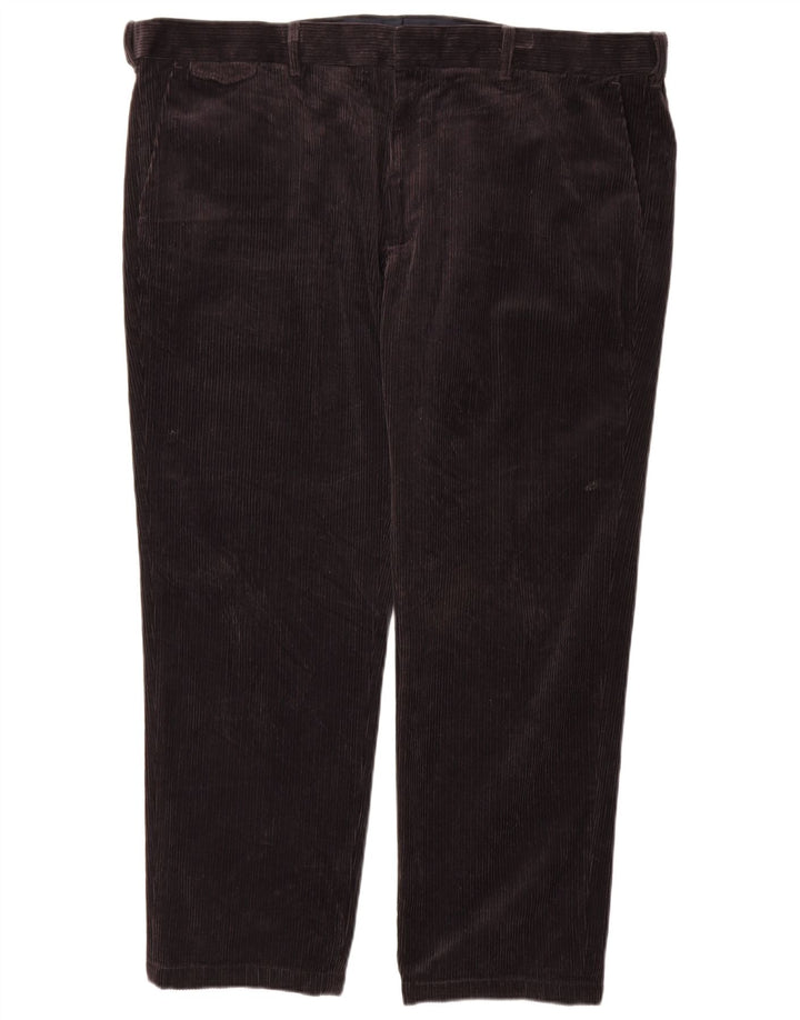 Pantaloni drepti obișnuiți din catifea pentru bărbați Marks & Spencer L44 L29 negri