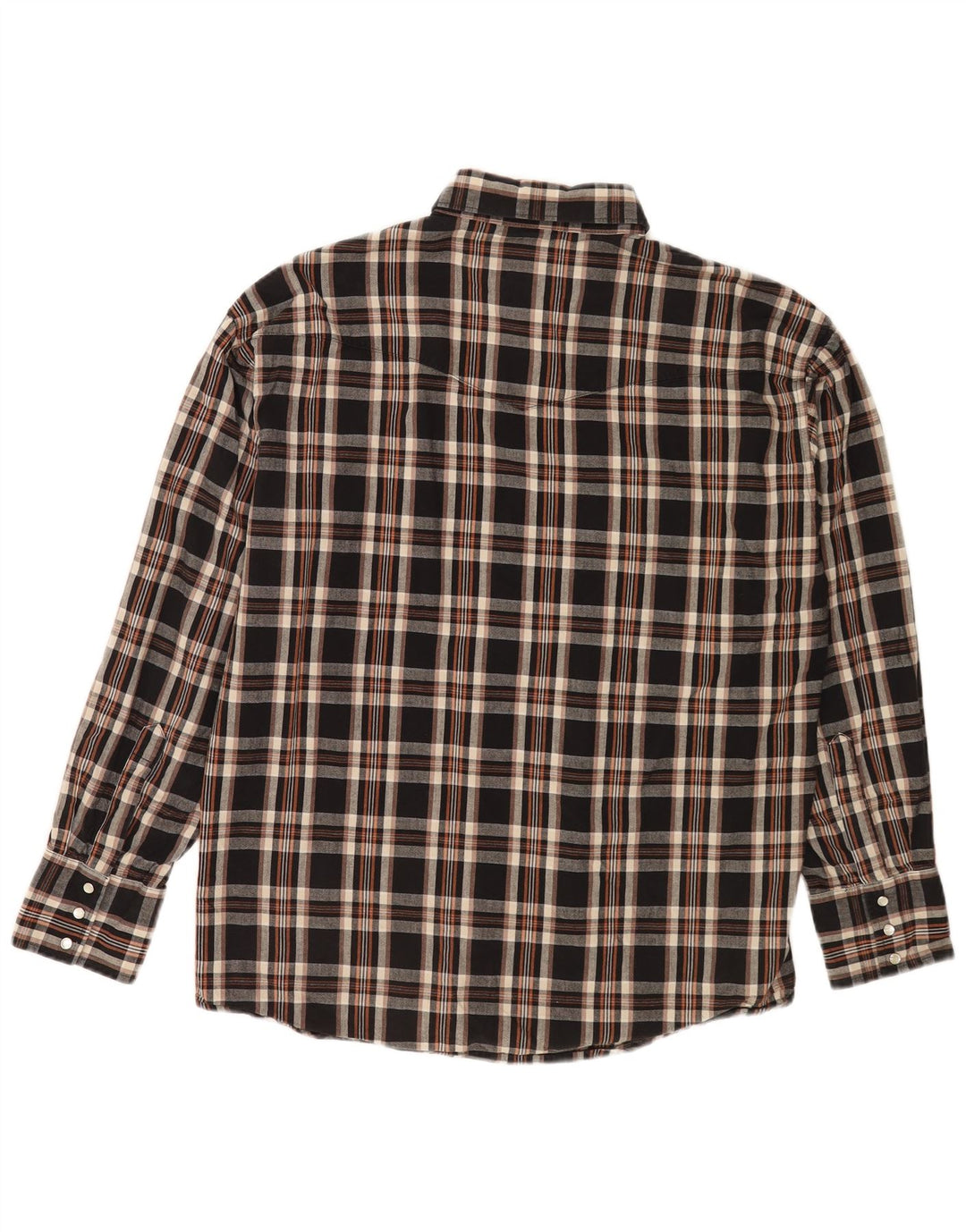 Cămașă de flanel pentru bărbați Wrangler, cu carouri mari, negru