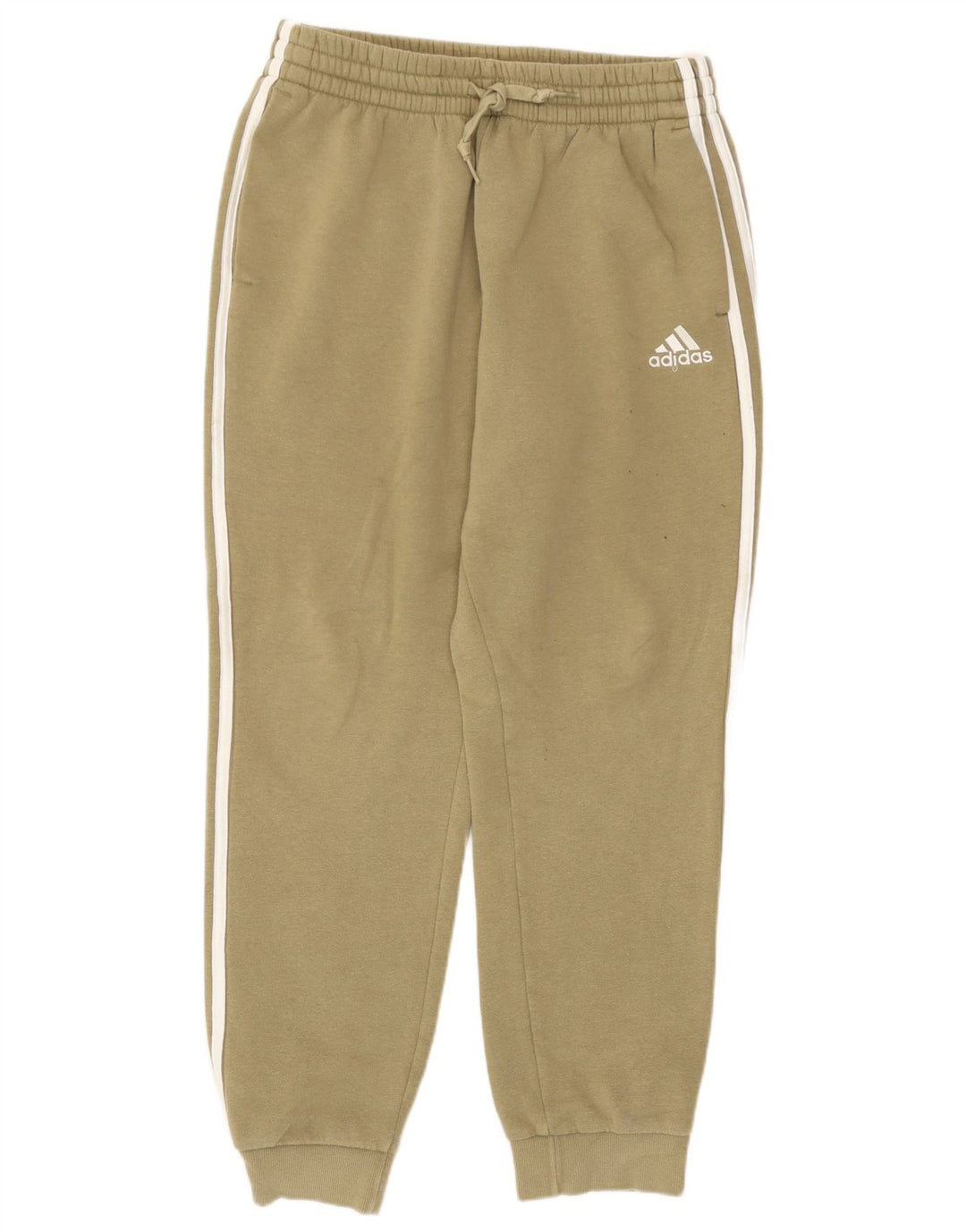 Pantaloni de trening pentru bărbați Adidas Pantaloni de jogging, bumbac mediu kaki