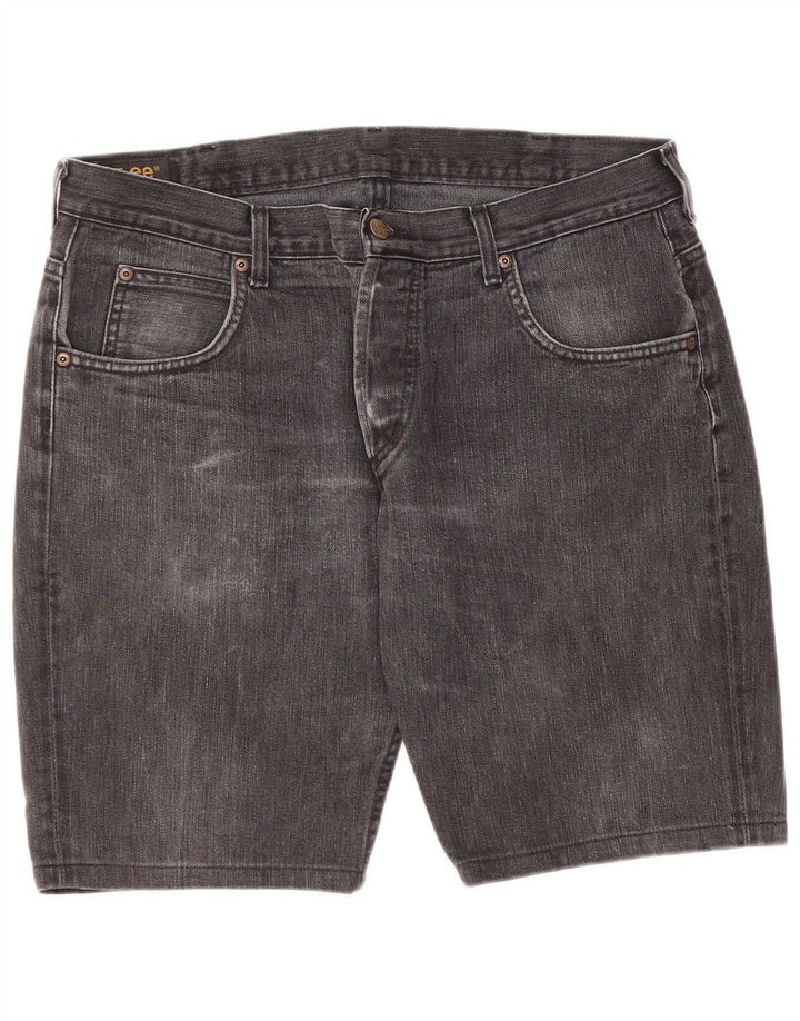 LEE Mens Knox Denim Shorts W38 XL Grey Cotton