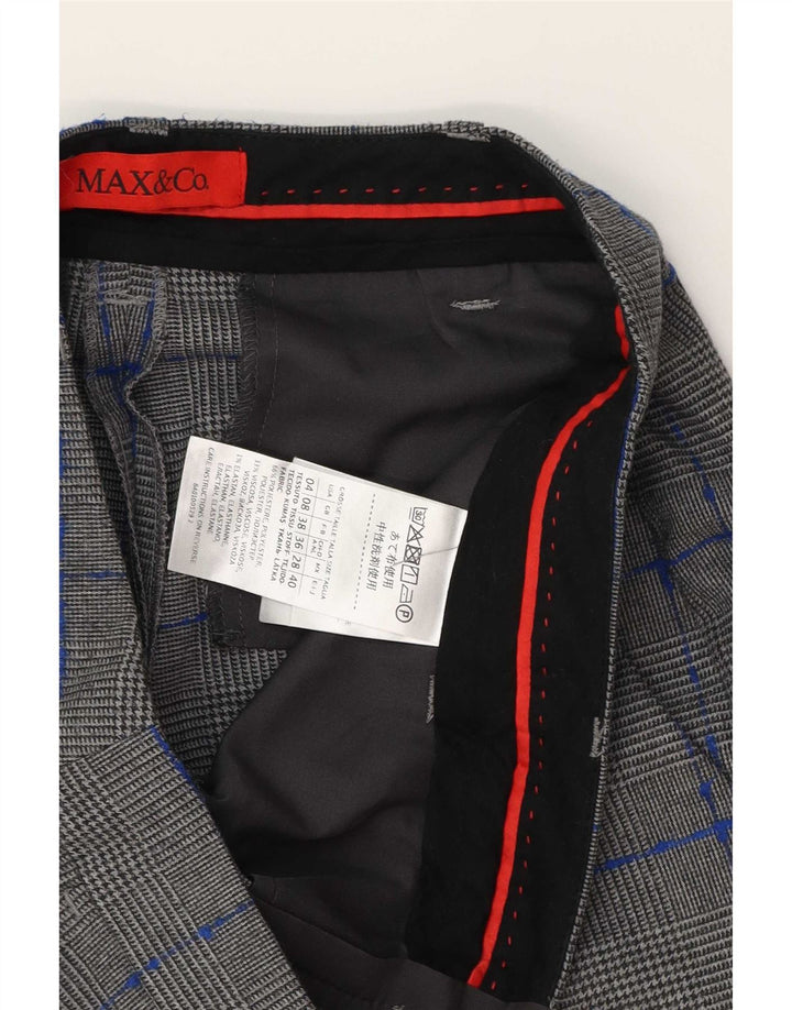 Max & Co. Pantaloni chino pentru femei UK 8 Small W28 L27 Gri Houndstooth