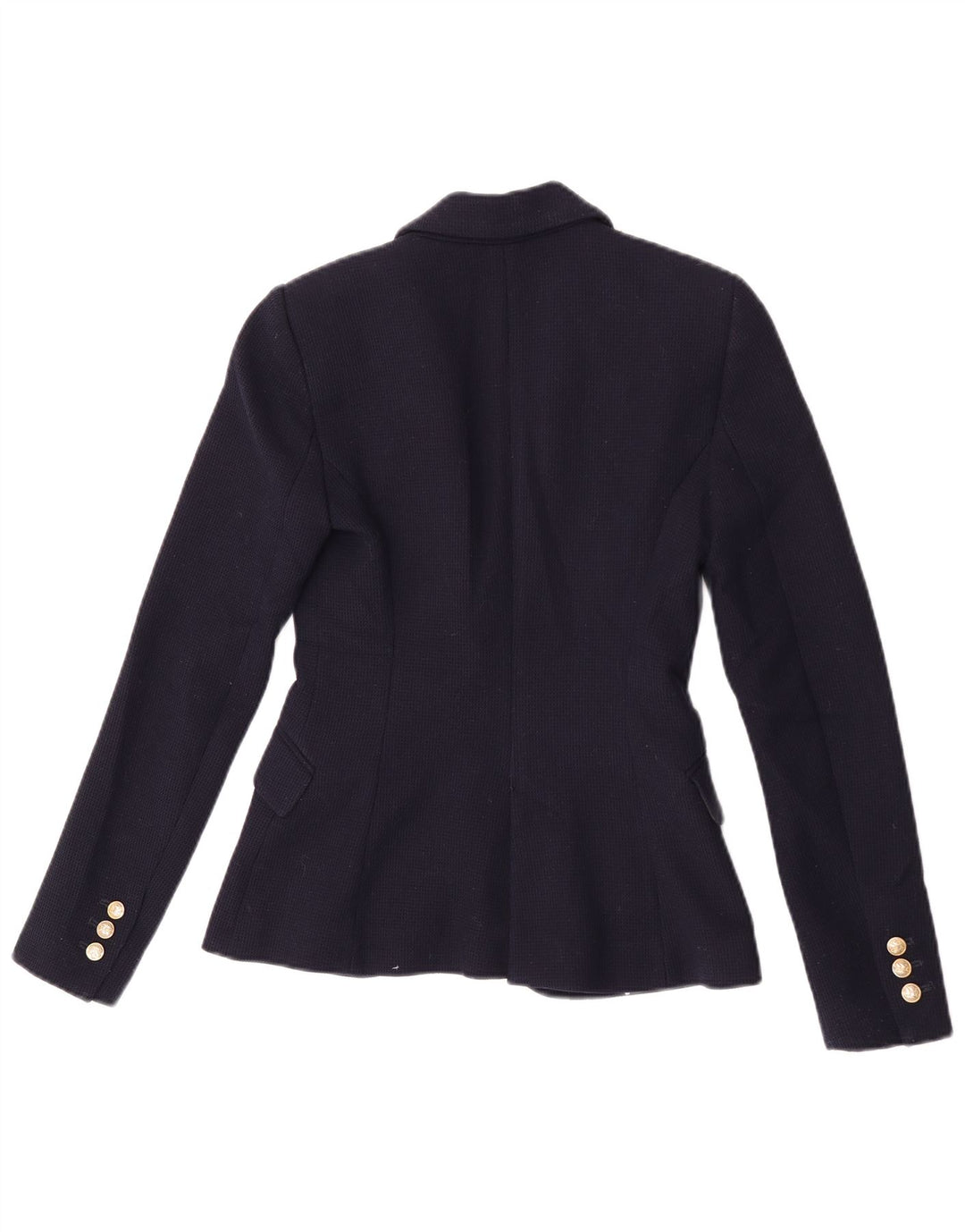 Blazer pentru femei Zara cu 1 nasture UK 6 XS Poliester bleumarin