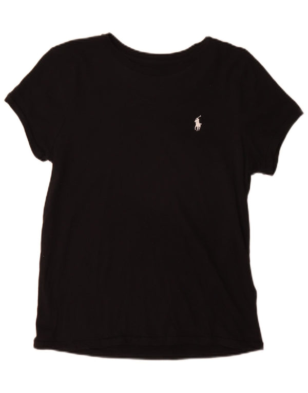 Tricou Polo Ralph Lauren pentru femei Top UK 12 Medium Black Bumbac