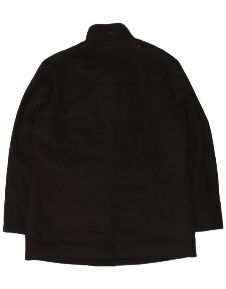 Palton pentru bărbați Hugo Boss EU 56 3XL Lână neagră