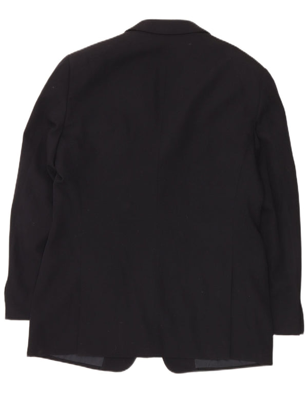 Armani Collezioni Jachetă pentru bărbați cu 3 nasturi IT 52 XL Viscoză bleumarin