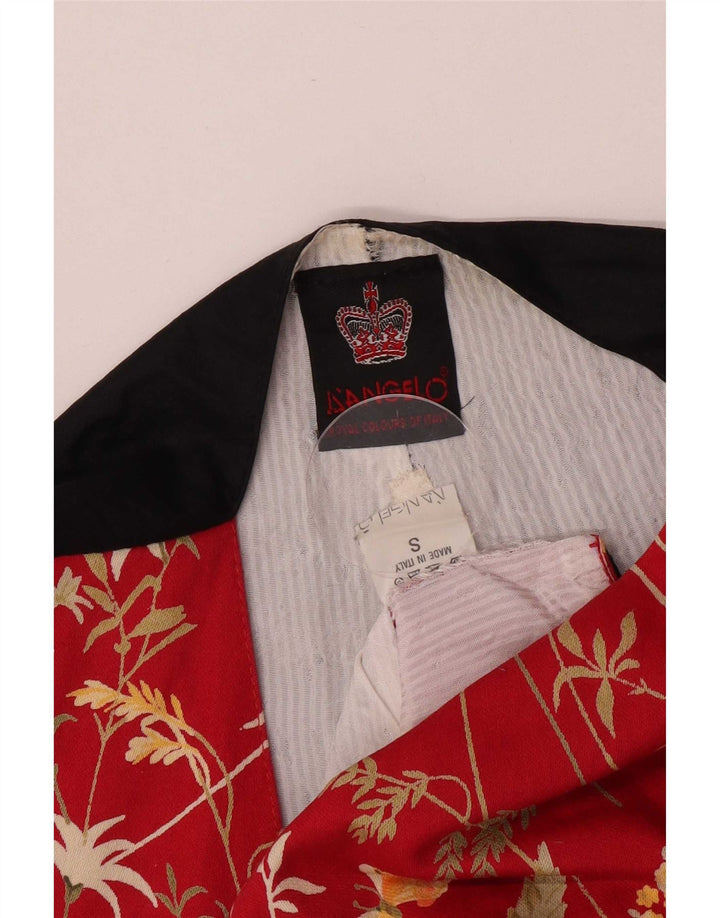 Vestă obișnuită pentru bărbați vintage, roșie, florală