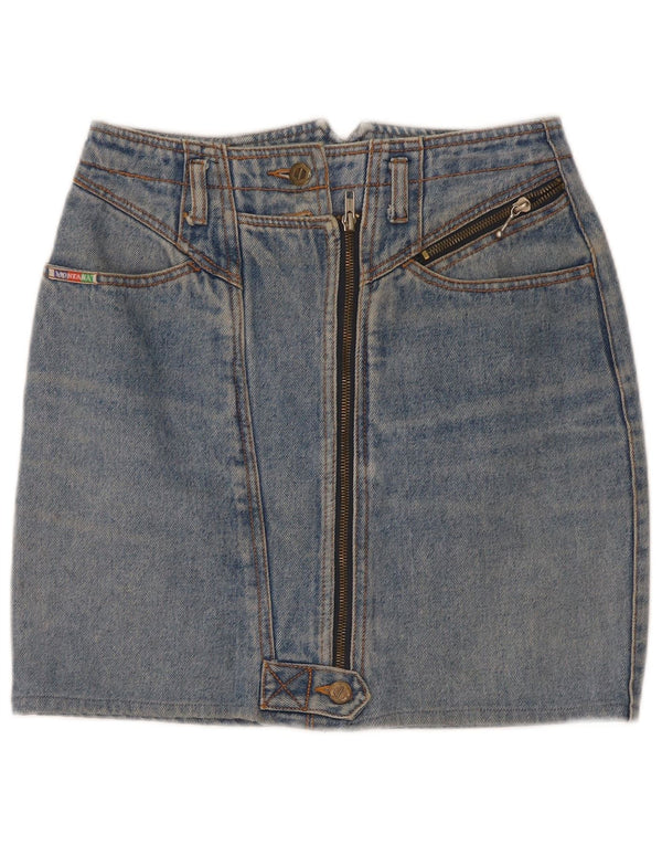 Fusta Mini Denim Vintage pentru Femei W26 Small Blue