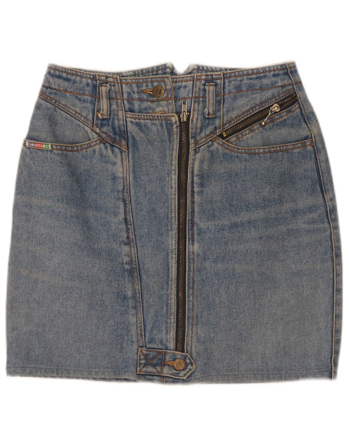 Fusta Mini Denim Vintage pentru Femei W26 Small Blue