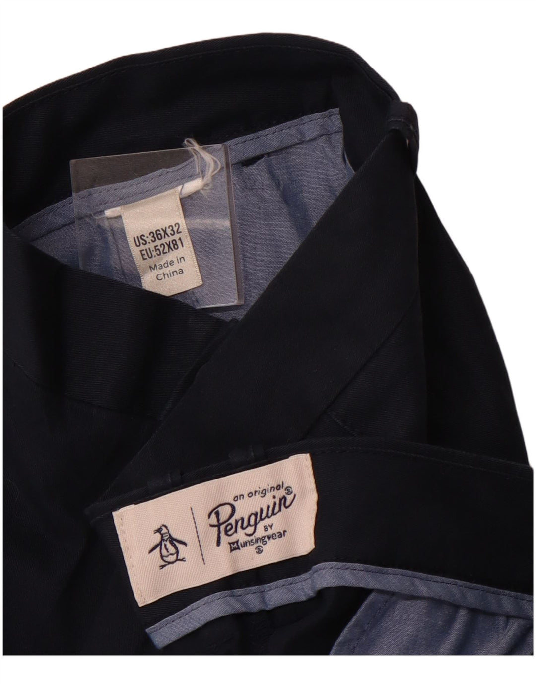 Pantaloni chino slim pentru bărbați PENGUIN L36 L32 bleumarin