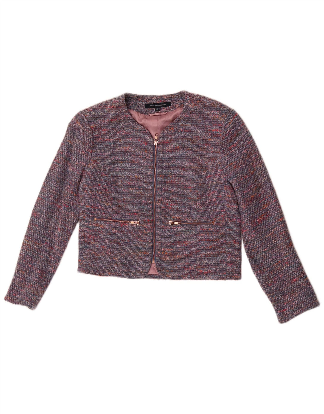 Jachetă Blazer Crop pentru Femei French Connection UK 10 Small Blue Flecked