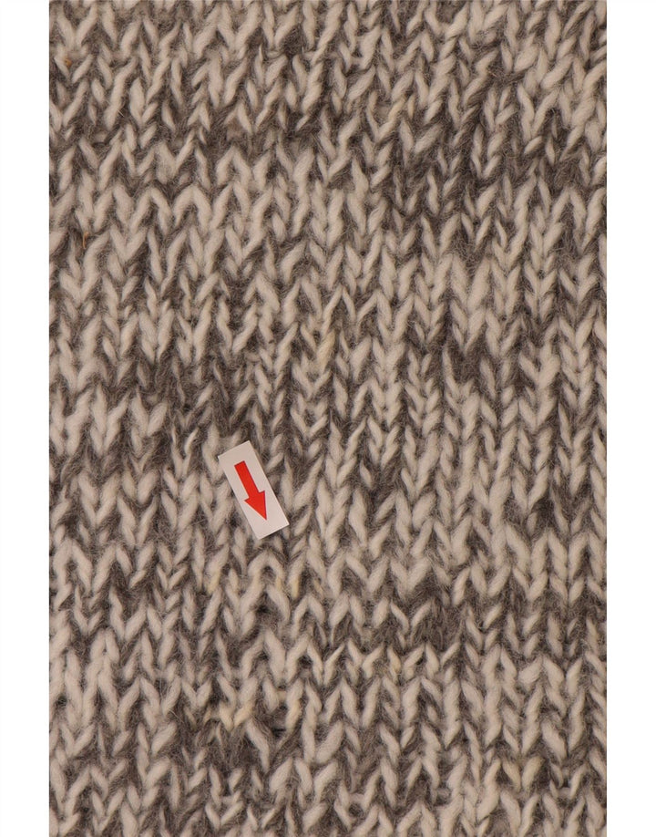 Pulover vintage pentru bărbați cu decolteu în V, gri mediu Fair Isle
