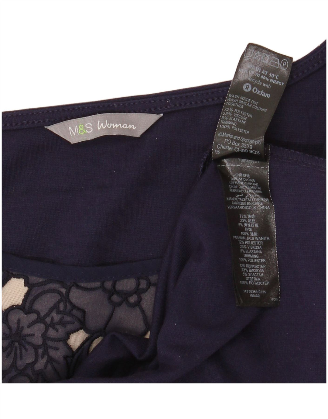 MARKS & SPENCER Rochie A-Line pentru femei UK 14 Medium Bleumarin Floral