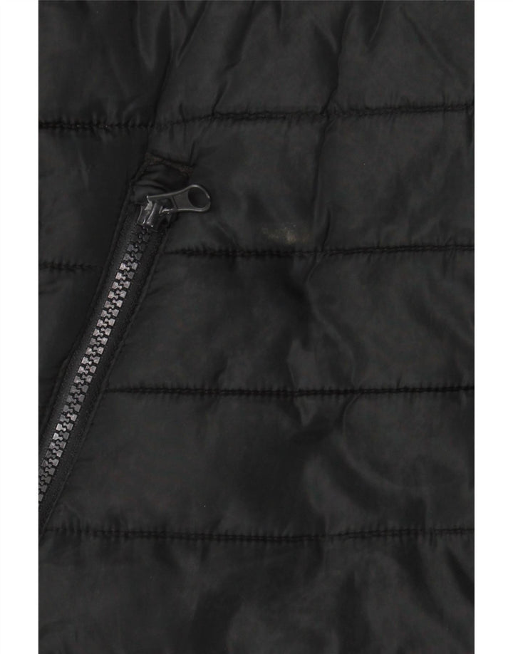 Jack & Jones Gilet căptușit cu glugă pentru bărbați UK 36 Poliester negru mic